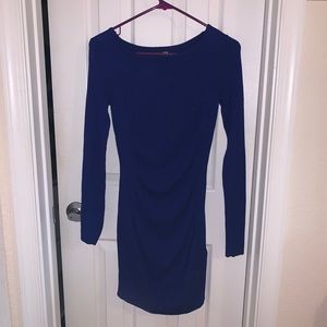 Express Royal Blue Bodycon Sweater Dress - XS